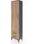Arges Dolap 5 Raflı 2 Çekmeceli Tek Kapaklı 44X30X182 Antrasit-Çam 3