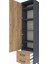 Arges Dolap 5 Raflı 2 Çekmeceli Tek Kapaklı 44X30X182 Antrasit-Çam 5
