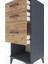 Hyperion Komodin 3 Çekmeceli 44X44X106 Antrasit-Çam 5