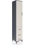 Hyperion Dolap 2 Raflı 3 Çekmeceli Tek Askılı 44X44X243 Antrasit-Aytaşı 2