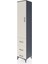 Hyperion Dolap 2 Raflı 3 Çekmeceli Tek Askılı 44X44X243 Antrasit-Aytaşı 3