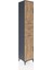 Hyperion Dolap 3 Raflı 3 Çekmeceli 2 Kapaklı 44X44X243 Antrasit-Çam 2