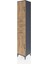 Hyperion Dolap 3 Raflı 3 Çekmeceli 2 Kapaklı 44X44X243 Antrasit-Çam 3