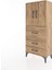 Hyperion Dolap Tek Raflı 3 Çekmeceli 2 Kapaklı 60X44X134 Çam-Çam 3