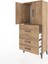 Hyperion Dolap Tek Raflı 3 Çekmeceli 2 Kapaklı 60X44X134 Çam-Çam 4