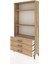Arges Dolap 3 Raflı 3 Çekmeceli 88X30X182 Çam-Çam 4