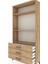 Arges Dolap 3 Raflı 3 Çekmeceli 88X30X182 Çam-Çam 5