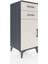 Hyperion Komodin Tek Raflı 2 Çekmeceli Tek Kapaklı 44X44X106 Antrasit-Aytaşı 2
