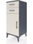 Hyperion Komodin Tek Raflı 2 Çekmeceli Tek Kapaklı 44X44X106 Antrasit-Aytaşı 3