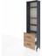 Arges Dolap 4 Raflı 2 Çekmeceli 60X30X221 Antrasit-Çam 4