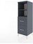 Hyperion Dolap 2 Raflı 2 Çekmeceli 44X44X134 Antrasit-Antrasit 3