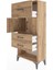 Arges Dolap Tek Raflı 3 Çekmeceli 2 Kapaklı 60X30X134 Çam-Çam 4