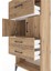 Arges Dolap Tek Raflı 3 Çekmeceli 2 Kapaklı 60X30X134 Çam-Çam 5