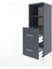 Hyperion Dolap 2 Raflı 2 Çekmeceli 44X44X134 Antrasit-Antrasit 4