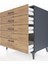 Kronos Şifonyer 4 Çekmeceli 88X59X96 Antrasit-Çam 5