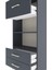 Arges Dolap 2 Raflı 3 Çekmeceli 60X30X134 Antrasit-Antrasit 5