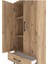Arges Dolap 3 Raflı Tek Çekmeceli 2 Kapaklı 60X30X134 Çam-Çam 5