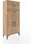 Hyperion Dolap Tek Raflı 2 Çekmeceli 2 Kapaklı 60X44X134 Çam-Çam 2