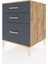 Kronos Komodin 3 Çekmeceli 60X59X80 Çam-Antrasit 3