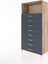 Hyperion Dolap Tek Raflı 8 Çekmeceli 88X44X182 Çam-Antrasit 3