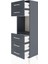 Arges Dolap Tek Raflı 5 Çekmeceli 44X30X134 Antrasit-Antrasit 4