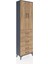 Arges Dolap 2 Raflı 4 Çekmeceli Tek Askılı 60X30X221 Antrasit-Çam 2