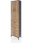Arges Dolap 2 Raflı 4 Çekmeceli Tek Askılı 60X30X221 Antrasit-Çam 3