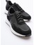 Erkek Hakiki Deri Süet Sneaker Paraşüt Detaylı Siyah Zerox 1