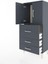 Hyperion Dolap Tek Raflı 3 Çekmeceli 2 Kapaklı 60X44X134 Antrasit-Antrasit 4