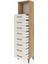 Arges Dolap Tek Raflı 8 Çekmeceli 44X30X182 Çam-Aytaşı 4