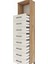 Arges Dolap Tek Raflı 8 Çekmeceli 44X30X182 Çam-Aytaşı 5