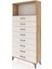 Arges Dolap Tek Raflı 8 Çekmeceli 88X30X182 Çam-Aytaşı 3