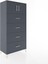 Hyperion Dolap Tek Raflı 4 Çekmeceli 2 Kapaklı 88X44X182 Antrasit-Antrasit 2