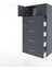 Hyperion Dolap Tek Raflı 4 Çekmeceli 2 Kapaklı 88X44X182 Antrasit-Antrasit 4