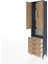 Arges Dolap 4 Raflı 4 Çekmeceli 2 Kapaklı 60X30X221 Antrasit-Çam 4