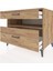 Kronos Şifonyer Tek Raflı 2 Çekmeceli 88X59X80 Çam-Çam 4