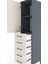Hyperion Dolap 2 Raflı 5 Çekmeceli Tek Kapaklı 44X44X182 Antrasit-Aytaşı 5