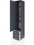 Hyperion Dolap 5 Raflı 3 Çekmeceli Tek Kapaklı 44X44X243 Antrasit-Antrasit 4