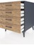 Kronos Komodin 4 Çekmeceli 60X59X80 Antrasit-Çam 4