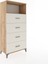 Hyperion Dolap Tek Raflı 4 Çekmeceli 88X44X182 Çam-Aytaşı 2