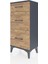 Arges Komodin 3 Çekmeceli 44X30X96 Antrasit-Çam 3