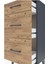 Arges Komodin 3 Çekmeceli 44X30X96 Antrasit-Çam 5