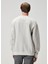 Gri Bej Kaz Figürlü Oversized Sweatshirt 5