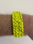 Sarı Üstü Siyah Noktalı Geniş Örgü Paracord Bileklik 4