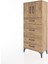Hyperion Dolap Tek Raflı 4 Çekmeceli 2 Kapaklı 60X44X134 Çam-Çam 3