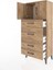 Hyperion Dolap Tek Raflı 4 Çekmeceli 2 Kapaklı 60X44X134 Çam-Çam 4