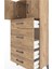 Hyperion Dolap Tek Raflı 4 Çekmeceli 2 Kapaklı 60X44X134 Çam-Çam 5