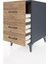 Kronos Komodin 3 Çekmeceli 44X59X80 Antrasit-Çam 4