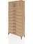 Arges Dolap Tek Raflı 8 Çekmeceli 2 Kapaklı 88X30X182 Çam-Çam 3