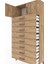 Arges Dolap Tek Raflı 8 Çekmeceli 2 Kapaklı 88X30X182 Çam-Çam 5